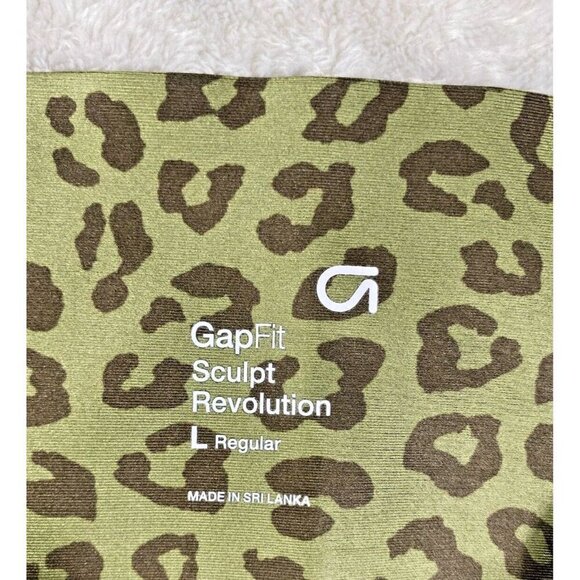 GapFit Sculpt Revolution High-Waisted Leopard Print Leggings - Size Large - Picture 6 of 12